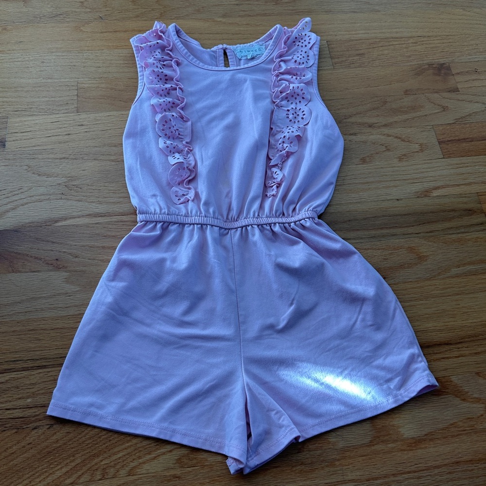 Pink Ruffled Kids Romper